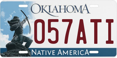 OK license plate 057ATI