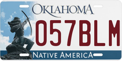 OK license plate 057BLM