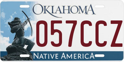 OK license plate 057CCZ