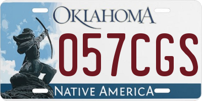 OK license plate 057CGS
