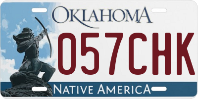 OK license plate 057CHK
