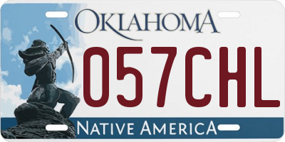 OK license plate 057CHL