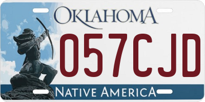 OK license plate 057CJD