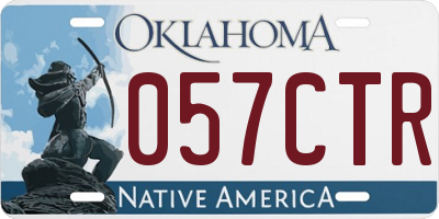 OK license plate 057CTR