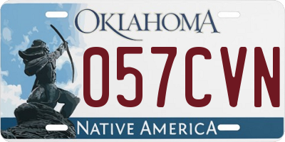 OK license plate 057CVN
