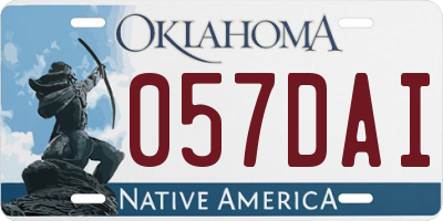 OK license plate 057DAI