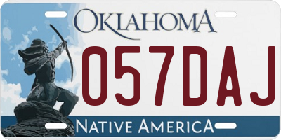 OK license plate 057DAJ