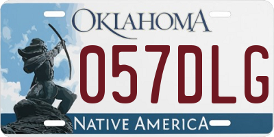 OK license plate 057DLG
