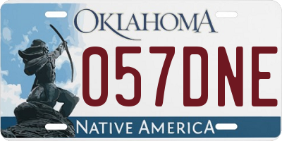 OK license plate 057DNE