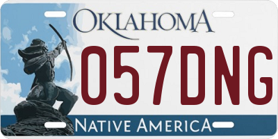 OK license plate 057DNG
