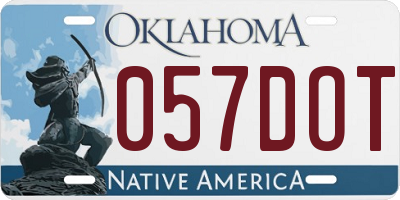 OK license plate 057DOT