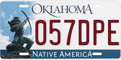 OK license plate 057DPE