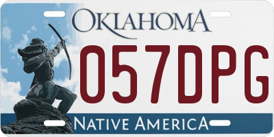 OK license plate 057DPG