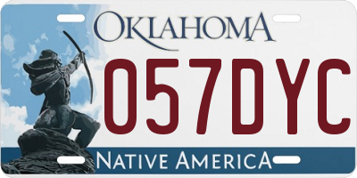 OK license plate 057DYC