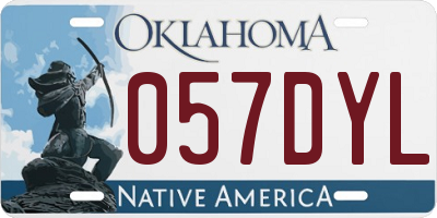 OK license plate 057DYL