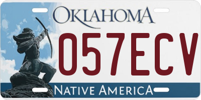 OK license plate 057ECV