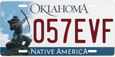 OK license plate 057EVF