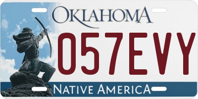 OK license plate 057EVY