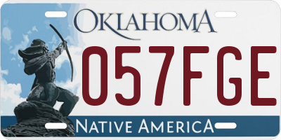 OK license plate 057FGE