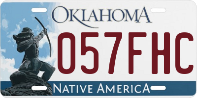 OK license plate 057FHC