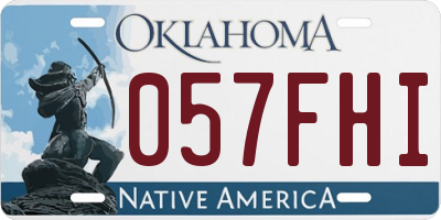 OK license plate 057FHI