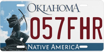 OK license plate 057FHR