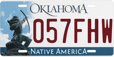 OK license plate 057FHW