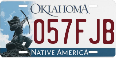 OK license plate 057FJB