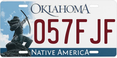 OK license plate 057FJF