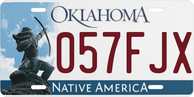 OK license plate 057FJX