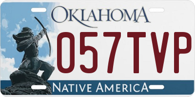 OK license plate 057TVP