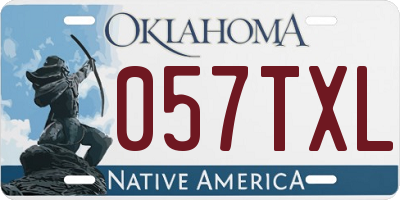OK license plate 057TXL
