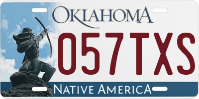 OK license plate 057TXS