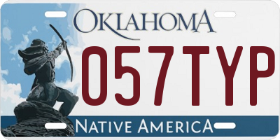 OK license plate 057TYP