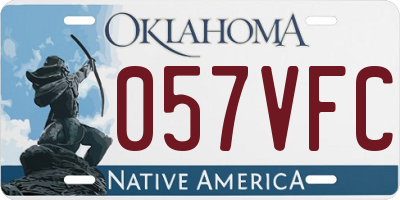 OK license plate 057VFC