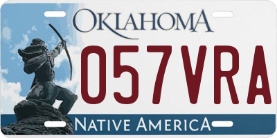 OK license plate 057VRA