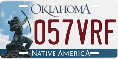 OK license plate 057VRF