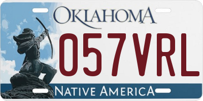 OK license plate 057VRL