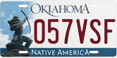 OK license plate 057VSF