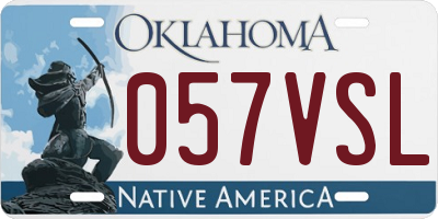 OK license plate 057VSL