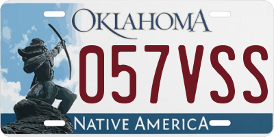 OK license plate 057VSS