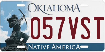 OK license plate 057VST