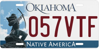 OK license plate 057VTF