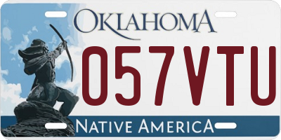 OK license plate 057VTU