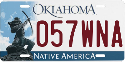 OK license plate 057WNA
