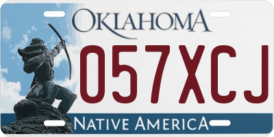 OK license plate 057XCJ