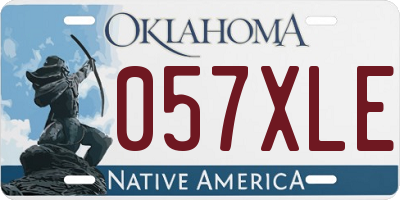 OK license plate 057XLE