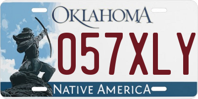 OK license plate 057XLY