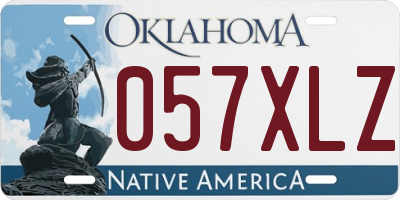 OK license plate 057XLZ