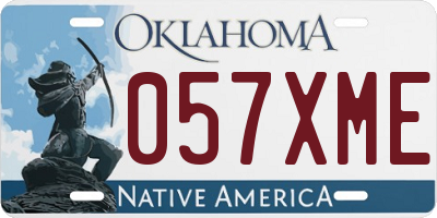 OK license plate 057XME